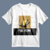 Orange Fall Down Minimalist T-Shirt