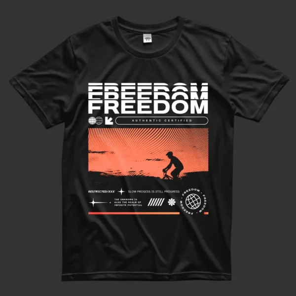 Freedom Typography T-Shirt